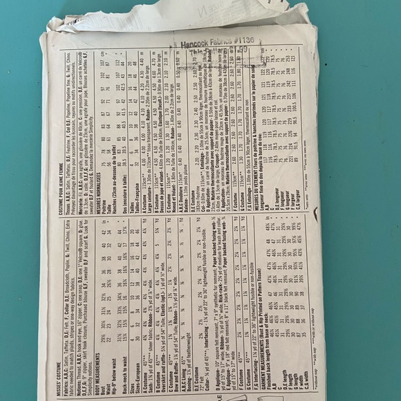 Vintage Simplicity 8742 Pattern 50's Costumes - Poodle Skirt Grease Pink Ladies - Picture 3 of 3